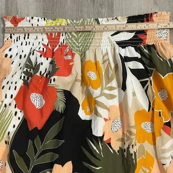 Loft Tropical Smocked Skirt size XL - Picture 5 of 12